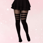 Ada Tights with Fishnet Accent