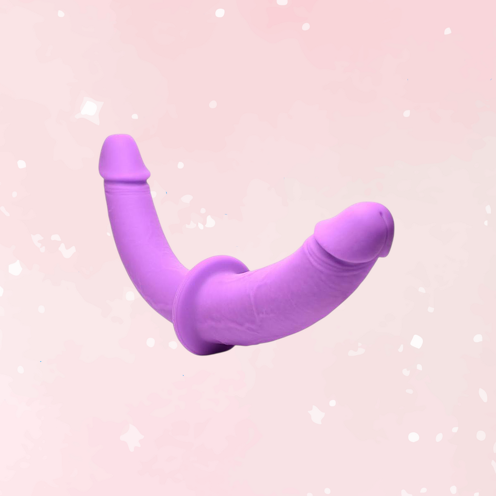 Double Charmer Harness Silicone Dildo