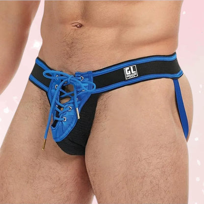 Goal Line Lace-Up Jockstrap - Puppy's Aesthetics
