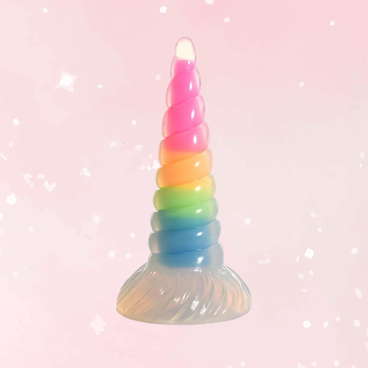 Uni-Glow Glow Rainbow Silicone Dildo