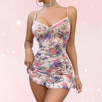 Dreamy Floral Backless Nightdress