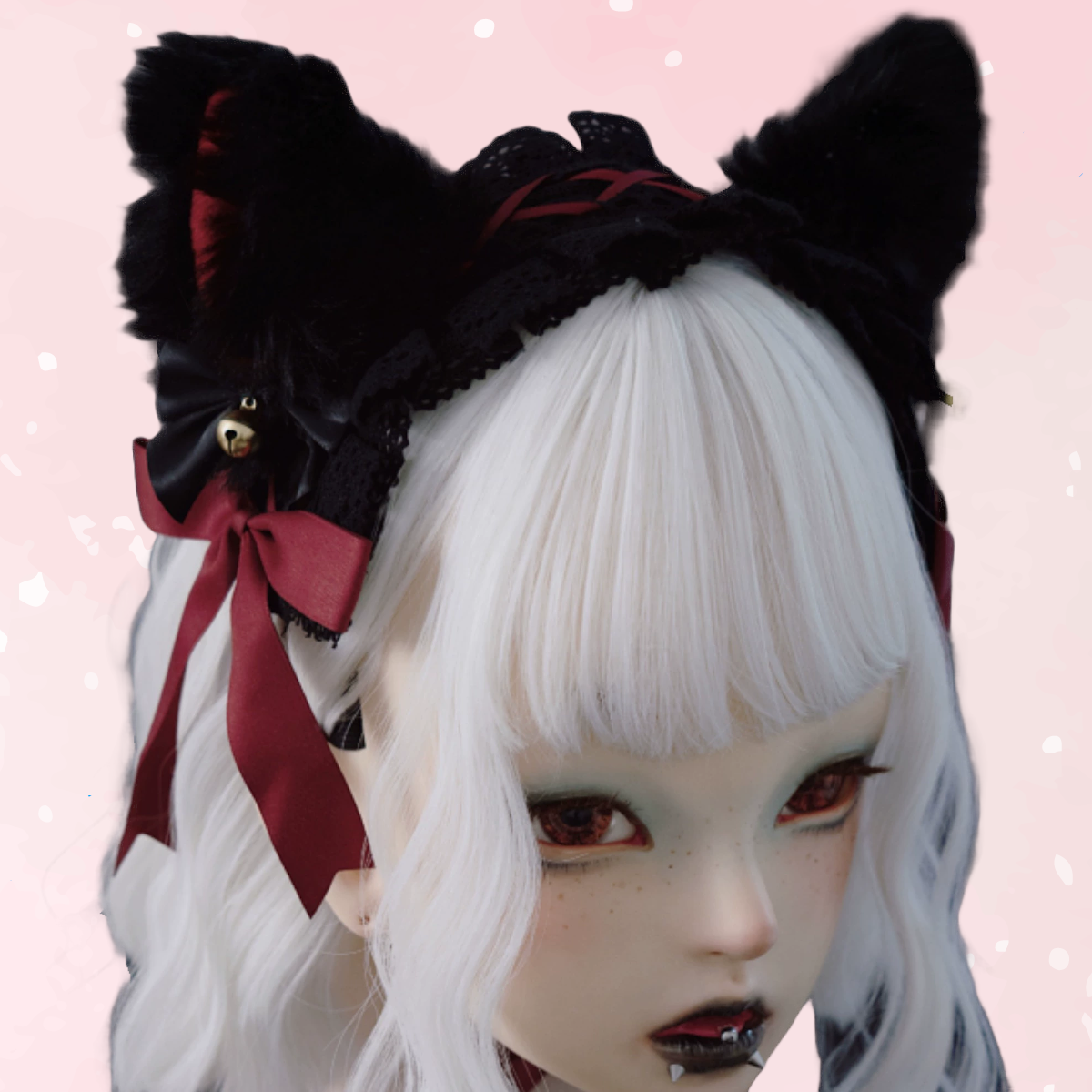 Handmade Lolita Black Kitty Ears