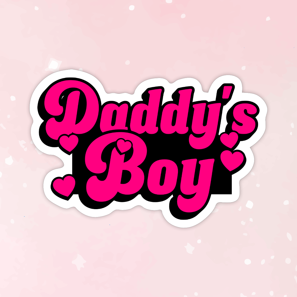 Daddy's Boy Pink Vinyl Sticker