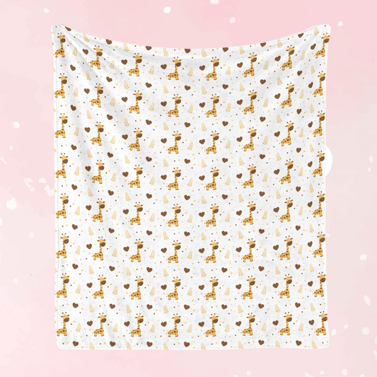 Adorable Giraffe Soft Flannel Blanket