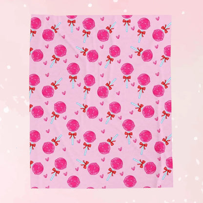 Pink Lollipop Velveteen Plush Blanket - Puppy's Aesthetics