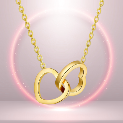 Loyal Titanium Steel Double Heart Day Collar
