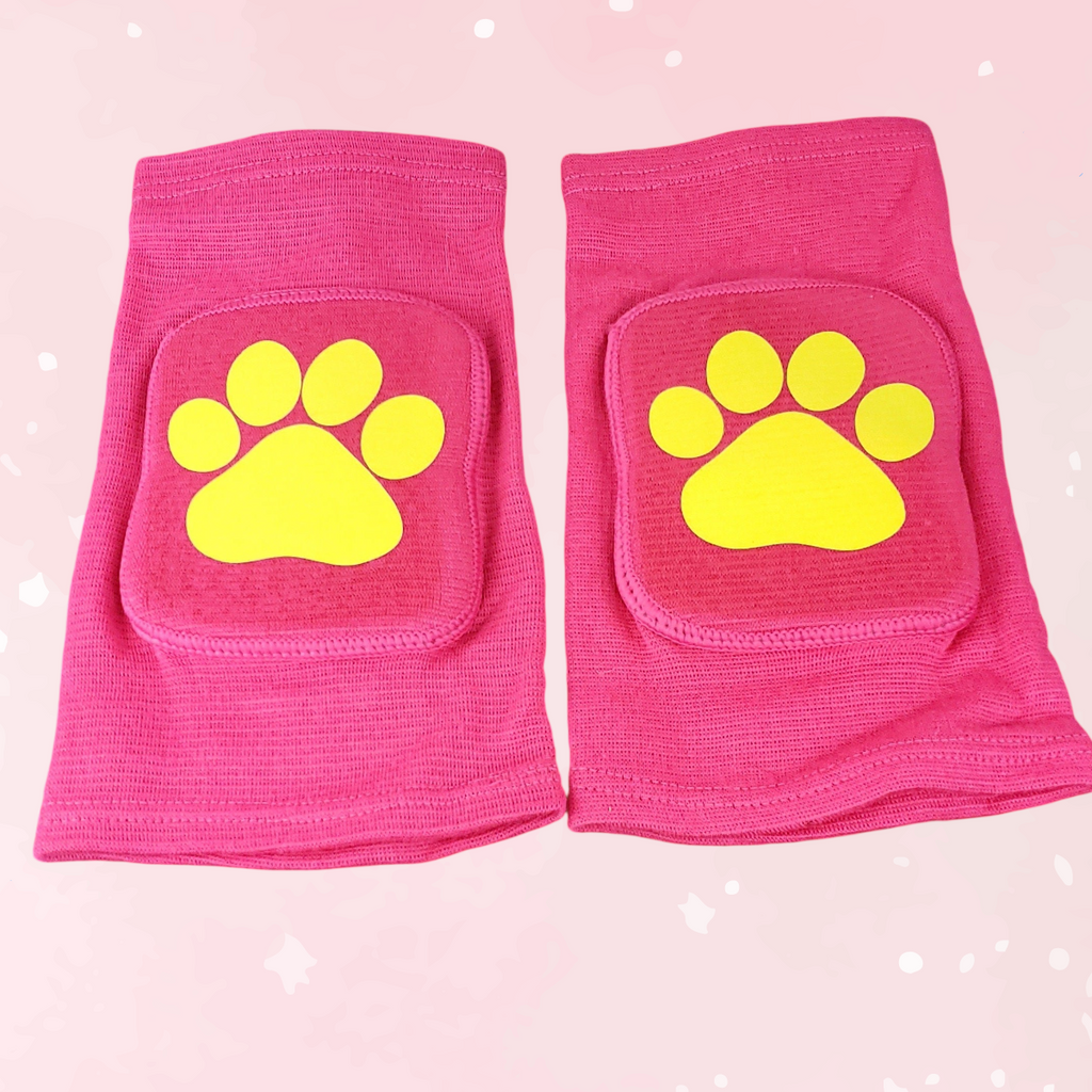 Hot Pink Paw Knee Pads