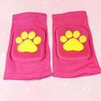 Hot Pink Paw Knee Pads