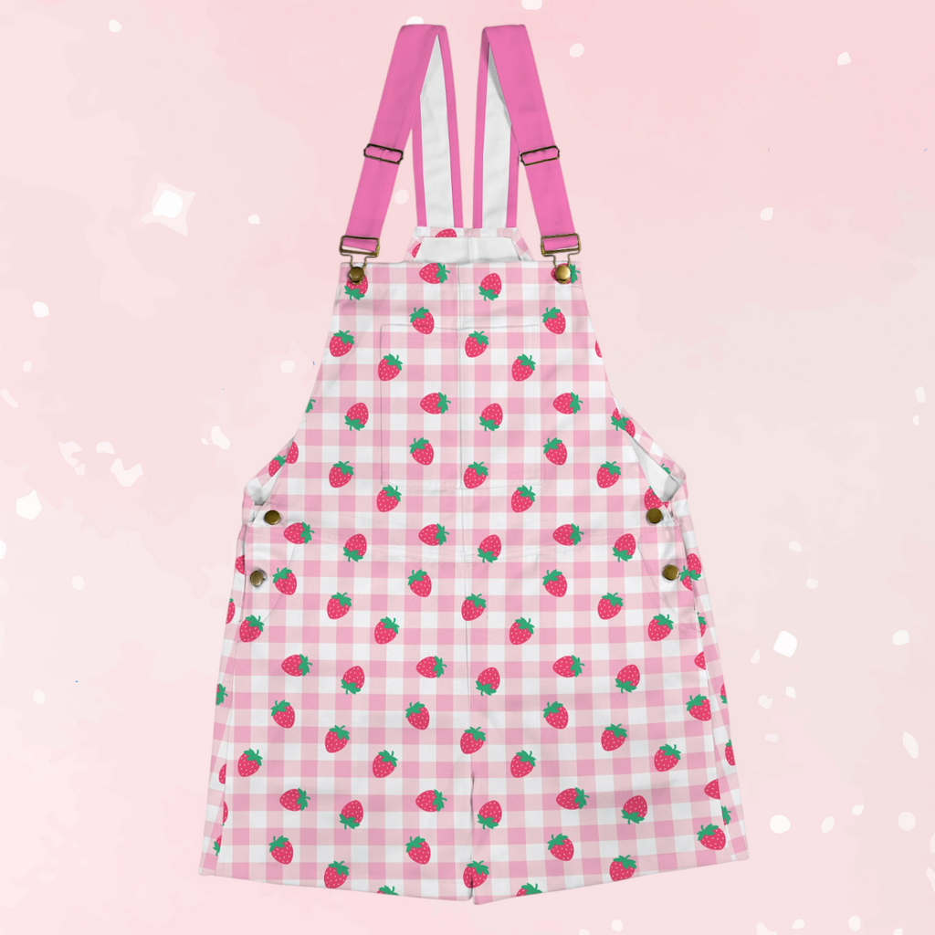 Strawberry Plaid Unisex Huggeralls