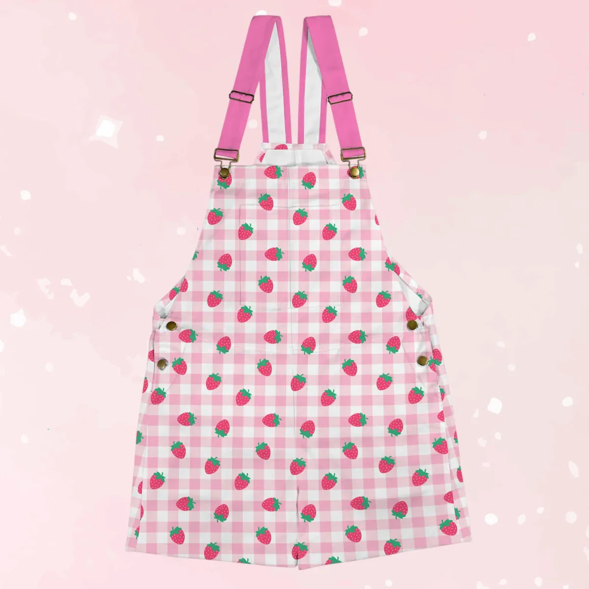 Strawberry Plaid Unisex Huggeralls - Puppy's Aesthetics