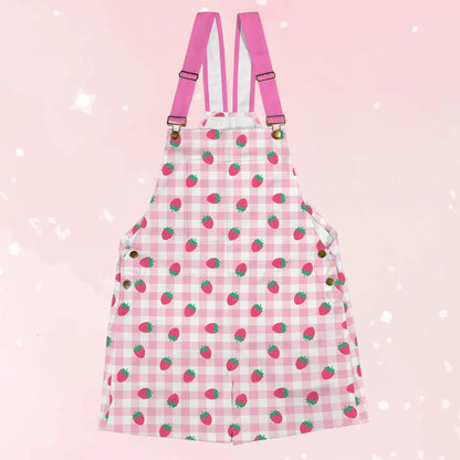 Strawberry Plaid Unisex Huggeralls - Puppy's Aesthetics
