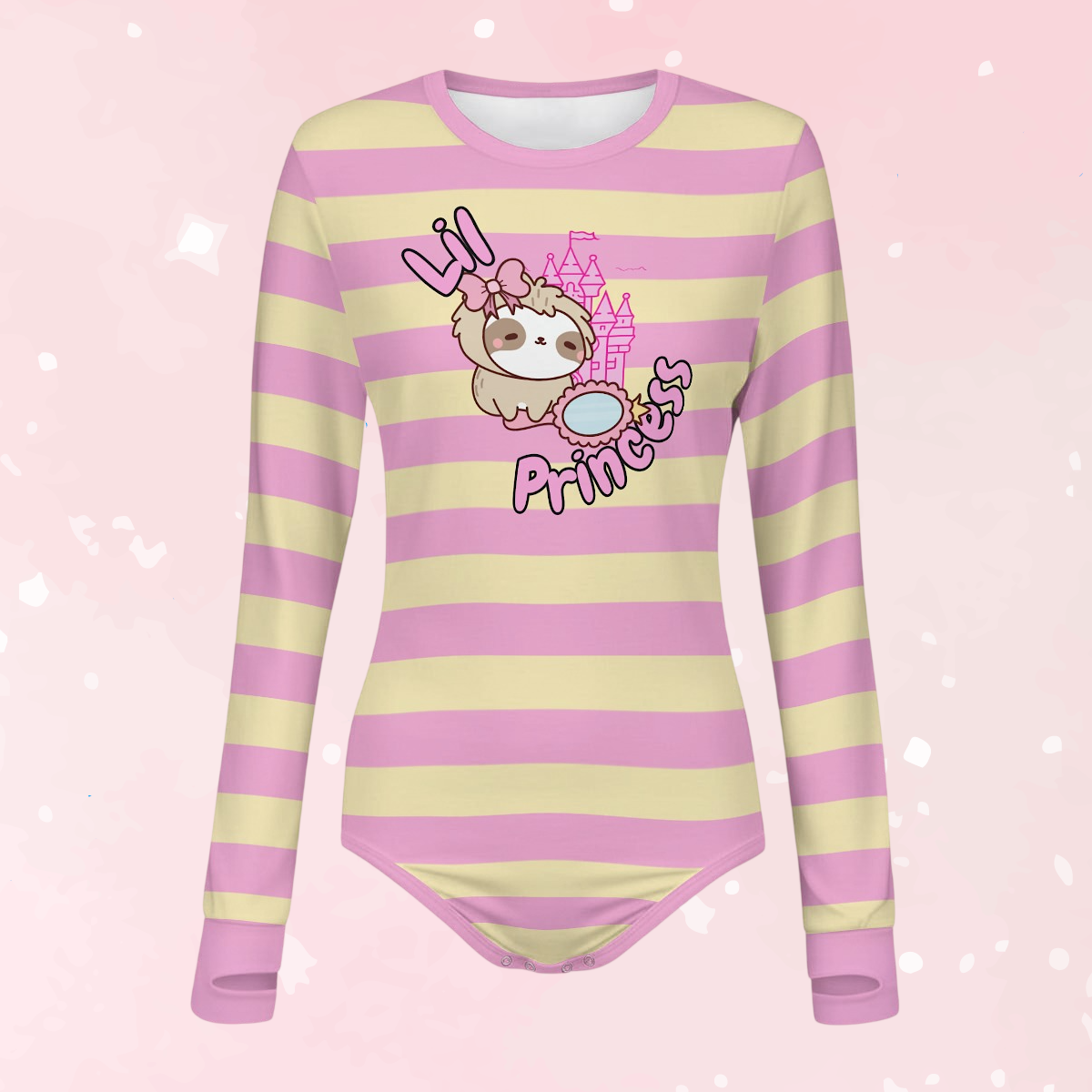 Lil Princess Sloth Long Sleeve CuddleSuit