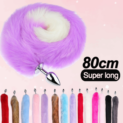 80cm Long Faux Fur Anal Tail (Colors)