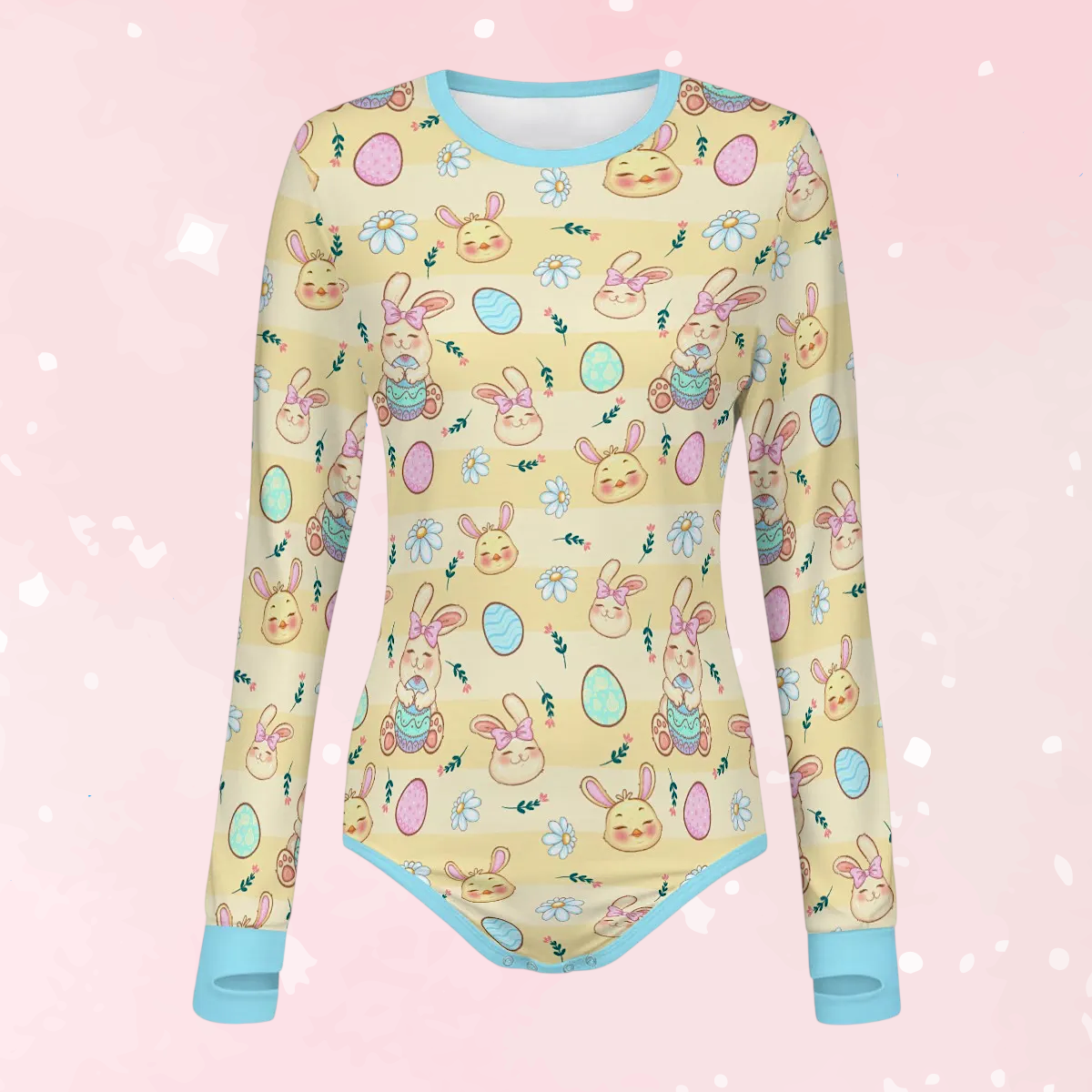 Pastel Bunny Dreams Long Sleeve CuddleSuit