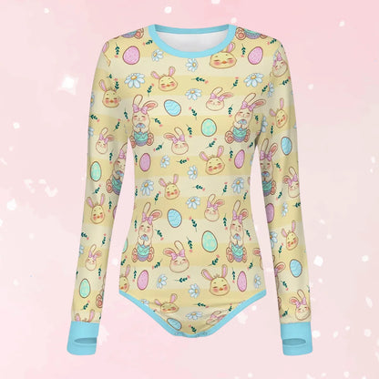 Pastel Bunny Dreams Long Sleeve CuddleSuit - Puppy's Aesthetics