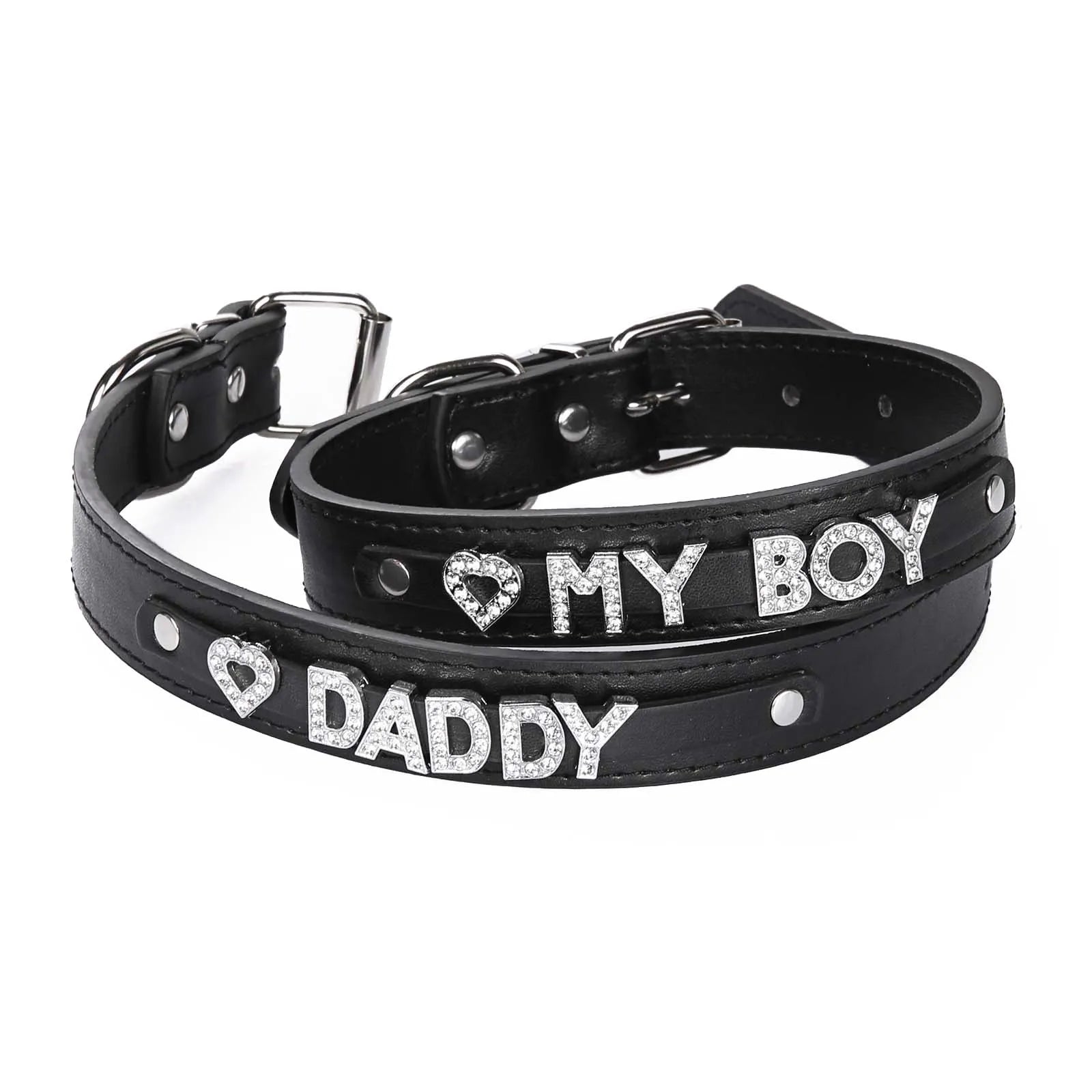 'My Boy' PU Leather Collar Puppy's Aesthetics