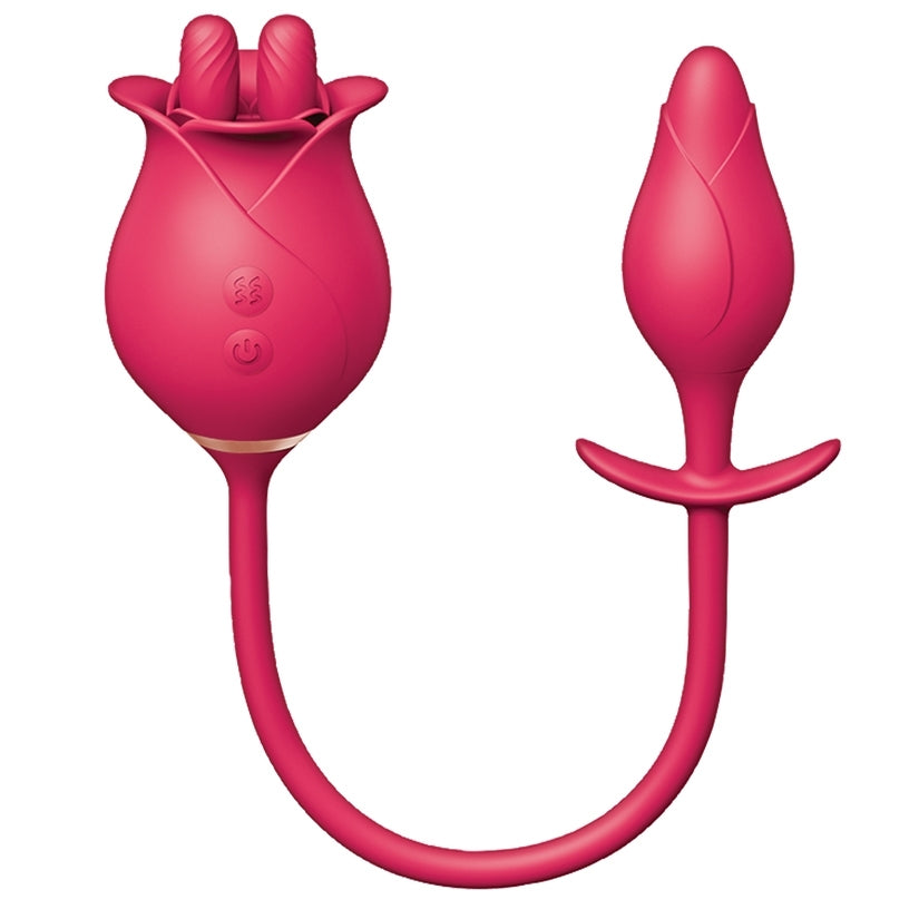 Clit-Tastic Tulip Finger Massager & Pleasure Plug-Red