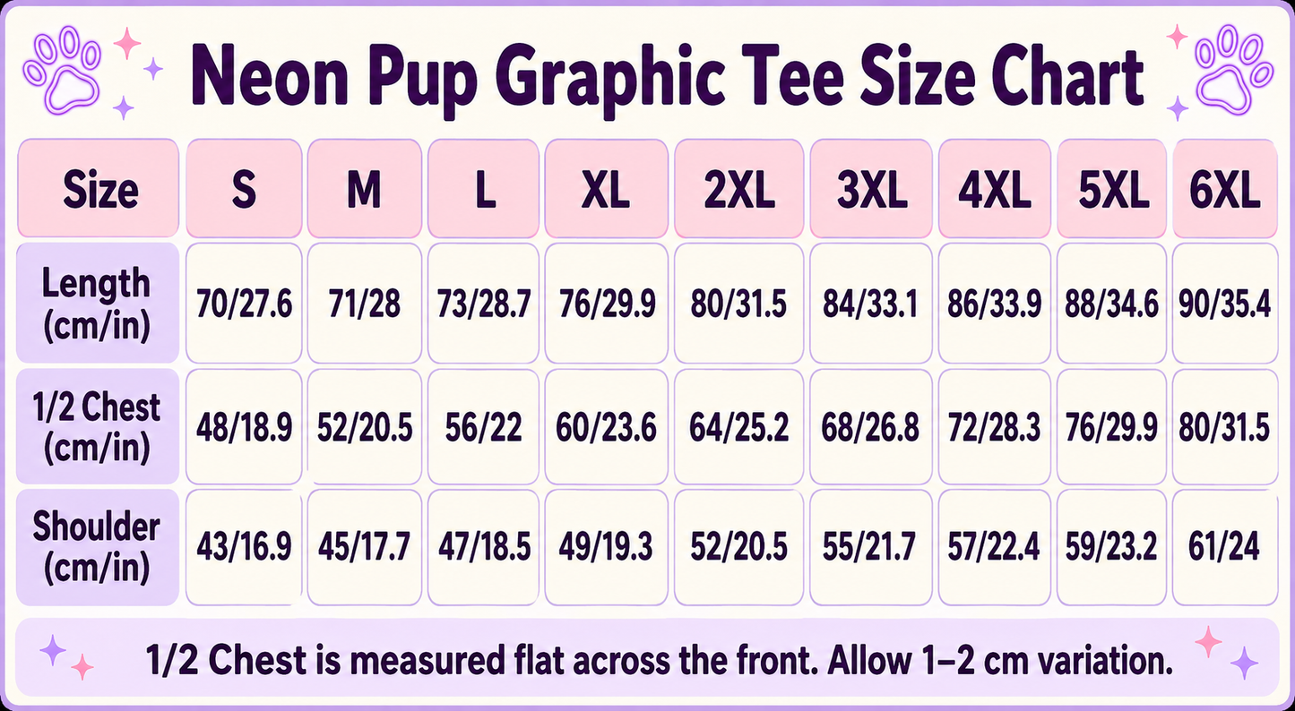 Neon Pup Graphic Play Tee (Colors)