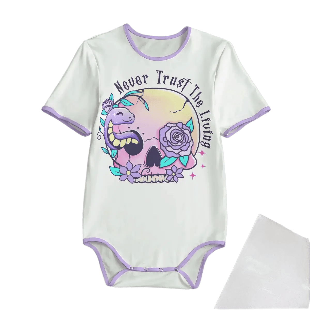 'Never Trust The Living' Unisex Adult Onesie Bodysuit Puppy's Aesthetics