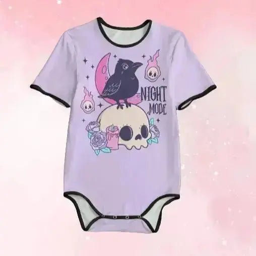 'Night Mode' Raven Unisex Adult Onesie Bodysuit Puppy's Aesthetics