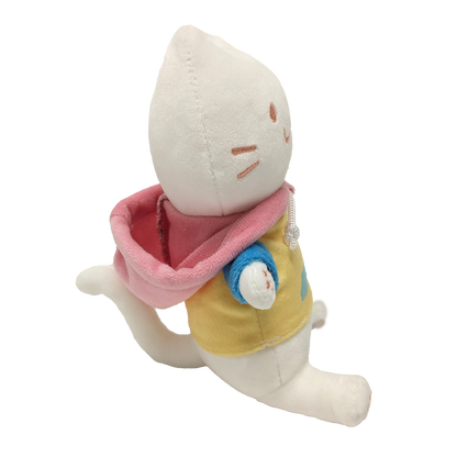Noodlecat Plushie with Removable Pastel Clown Hoodie