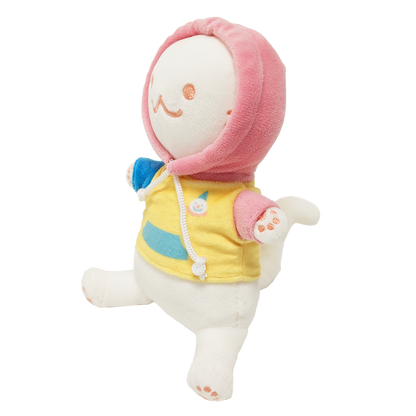 Noodlecat Plushie with Removable Pastel Clown Hoodie
