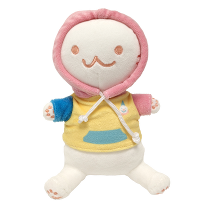 Noodlecat Plushie with Removable Pastel Clown Hoodie