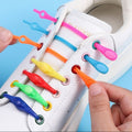 WigglePop No-Tie Silicone Shoelace Pack – 12pc Rainbow Mix