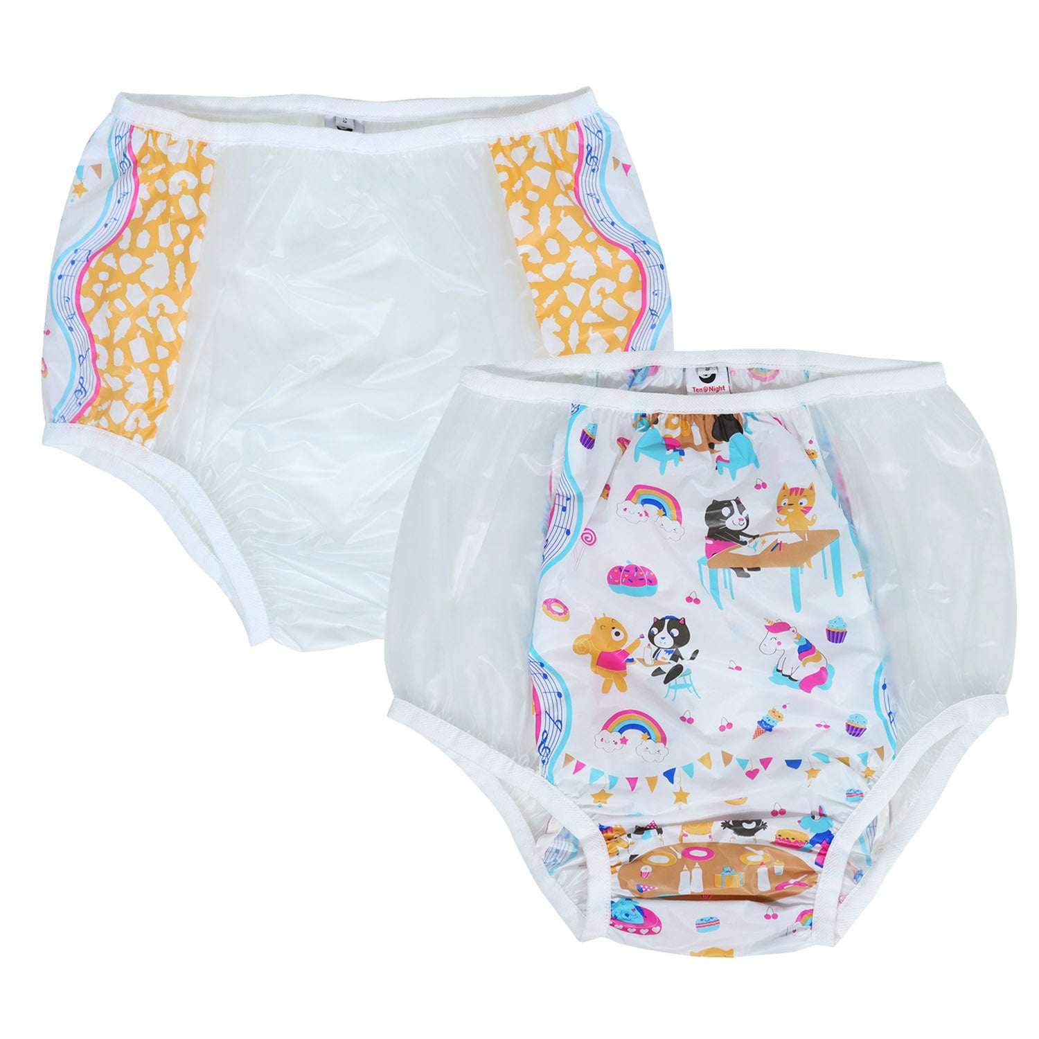 Clear Wave Diaper Cover | 2-Pack PVC Waterproof ABDL