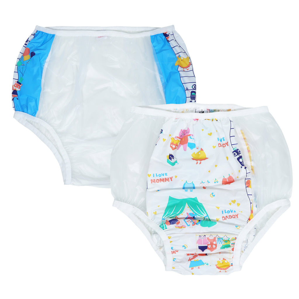 Clear Wave Diaper Cover | 2-Pack PVC Waterproof ABDL