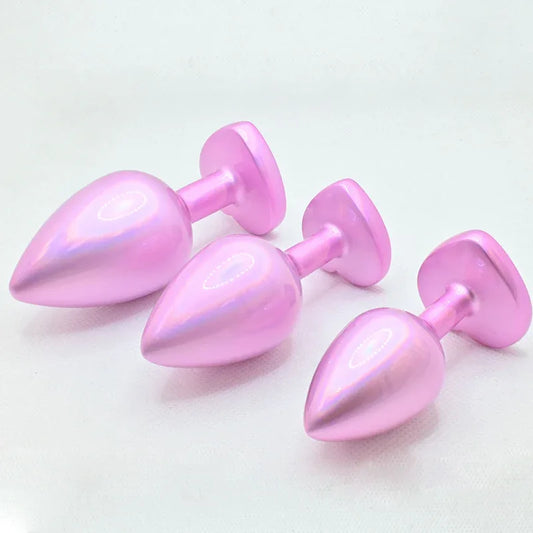 Pink Heart Plug Set – 3-Piece Pastel Metal Training Kit - Puppy's Aesthetics