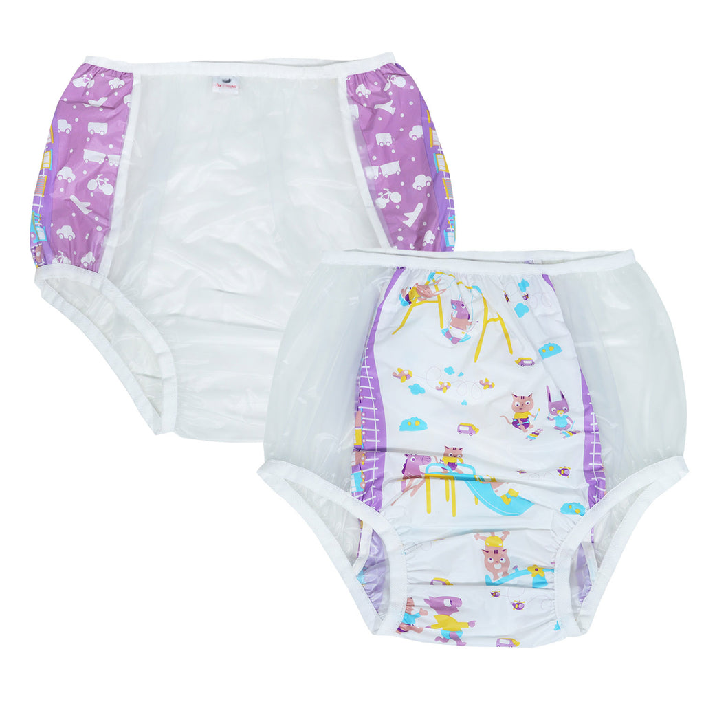 Clear Wave Diaper Cover | 2-Pack PVC Waterproof ABDL