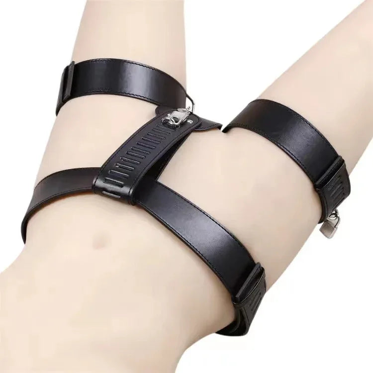 Lock & Hold Leather Chastity Harness - Puppy's Aesthetics