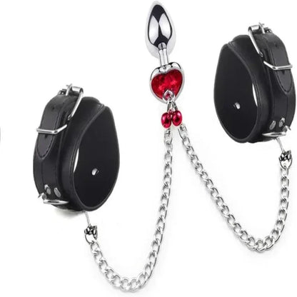 Cherry Heart Butt Plug Handcuffs - Puppy's Aesthetics