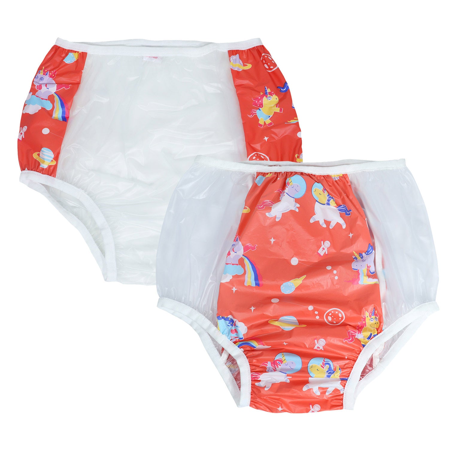 Clear Wave Diaper Cover | 2-Pack PVC Waterproof ABDL