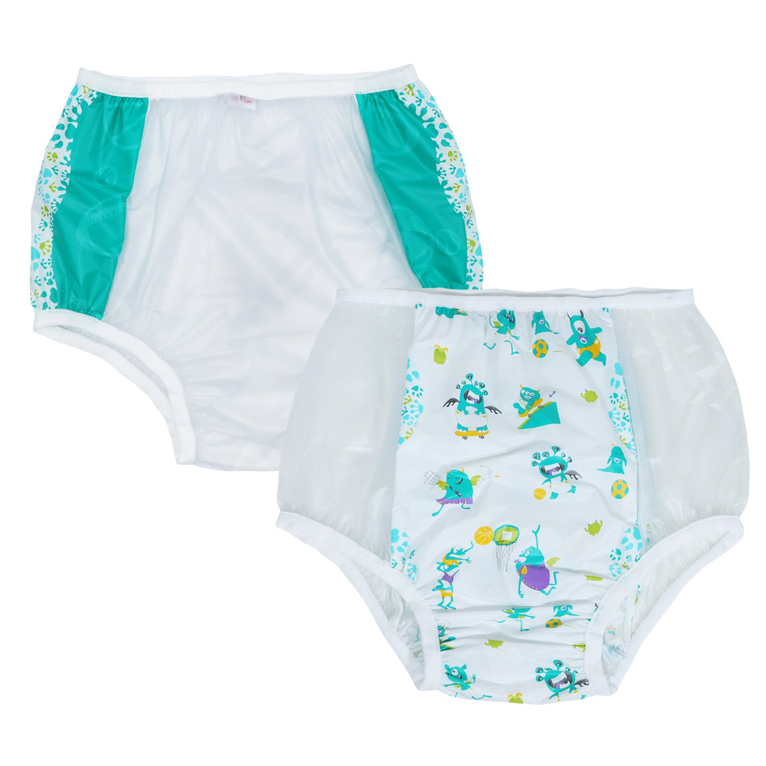 Clear Wave Diaper Cover | 2-Pack PVC Waterproof ABDL