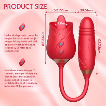 Rose Clitoral Vibrator – Elegant & Powerful Stimulator - Puppy's Aesthetics
