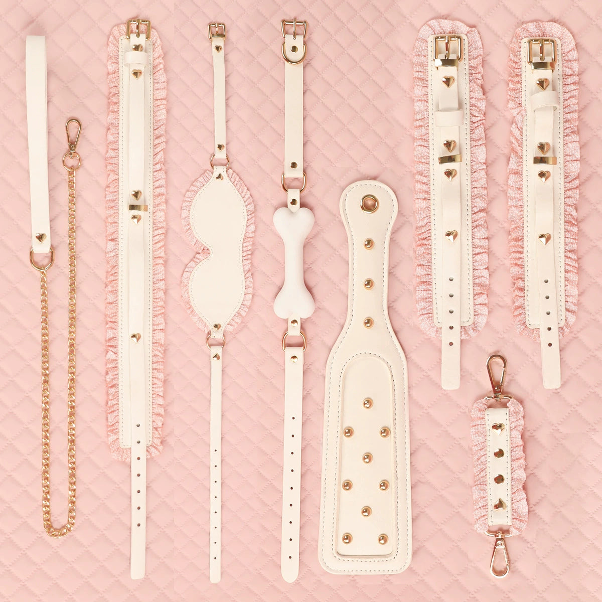 Princess White & Pink 8-Piece Bondage Kit