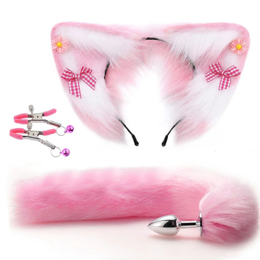 Enchanting Fox Ear & Tail Plug Set - Puppy's Aesthetics