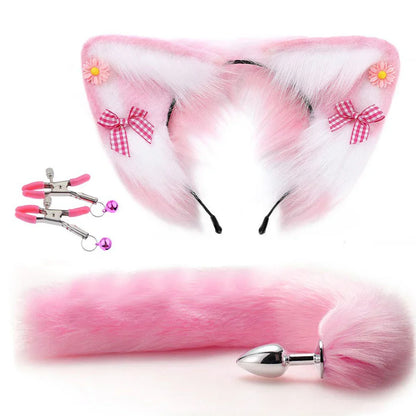 Enchanting Fox Ear & Tail Plug Set - Puppy's Aesthetics