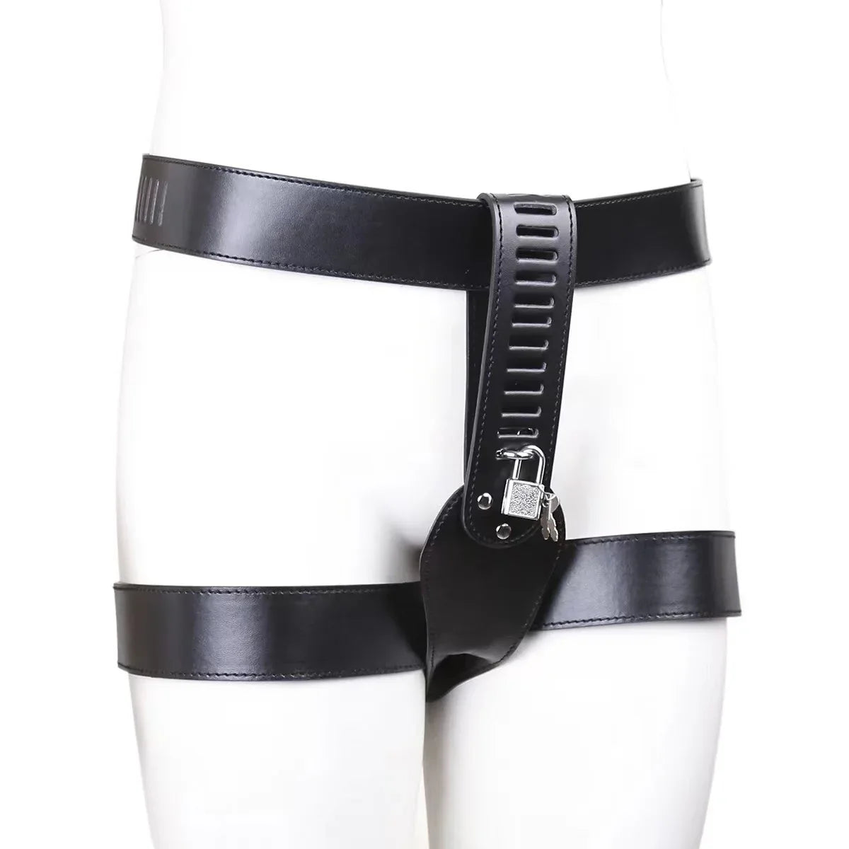 Lock & Hold Leather Chastity Harness - Puppy's Aesthetics
