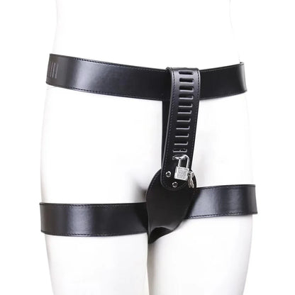 Lock & Hold Leather Chastity Harness - Puppy's Aesthetics