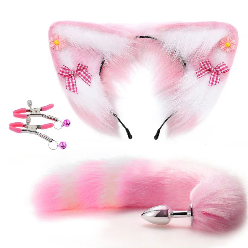Enchanting Fox Ear & Tail Plug Set - Puppy's Aesthetics