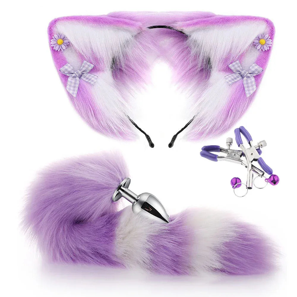 Enchanting Fox Ear & Tail Plug Set - Puppy's Aesthetics