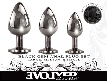 Black Gem Anal Plug Set