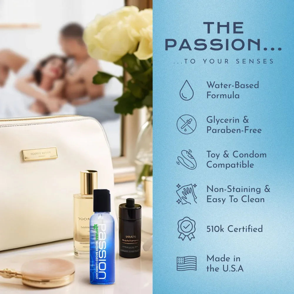 Passion Natural Water-Based Lubricant - 2 oz - Puppy's Aesthetics
