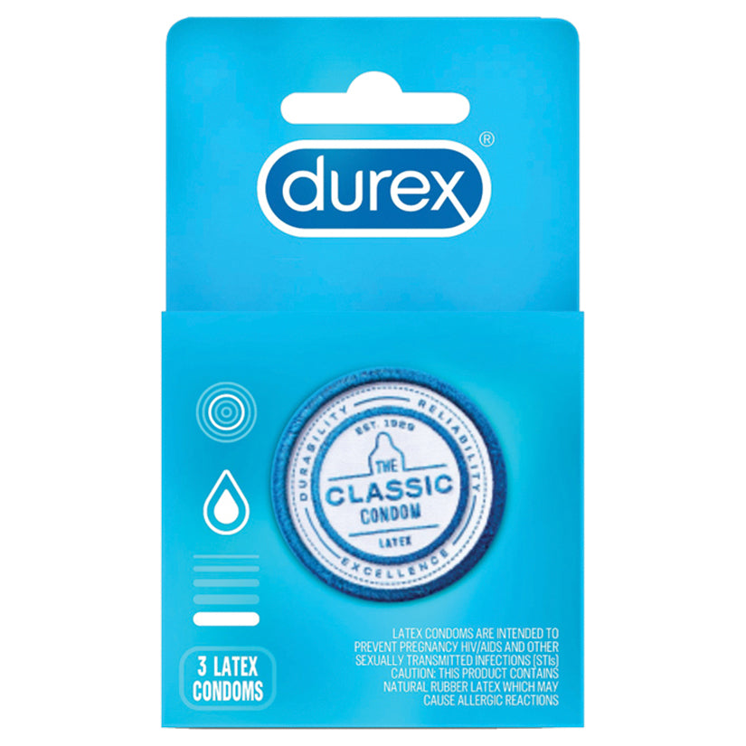 USA Only - Durex Classic Condoms (3 Pack)