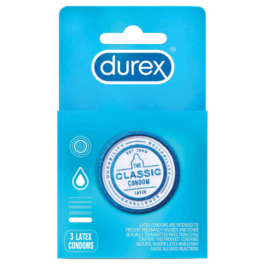 USA Only - Durex Classic Condoms (3 Pack)