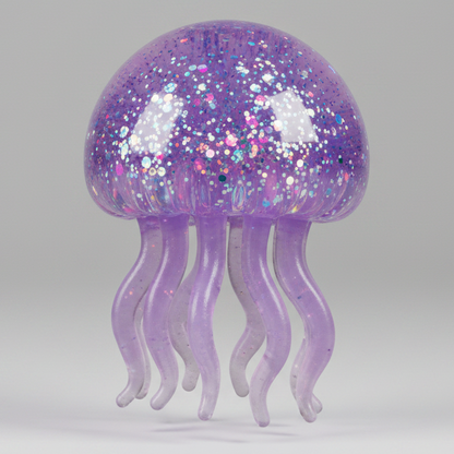 Purple Jellyfish with Tentacles (Slow-Rising Squish)