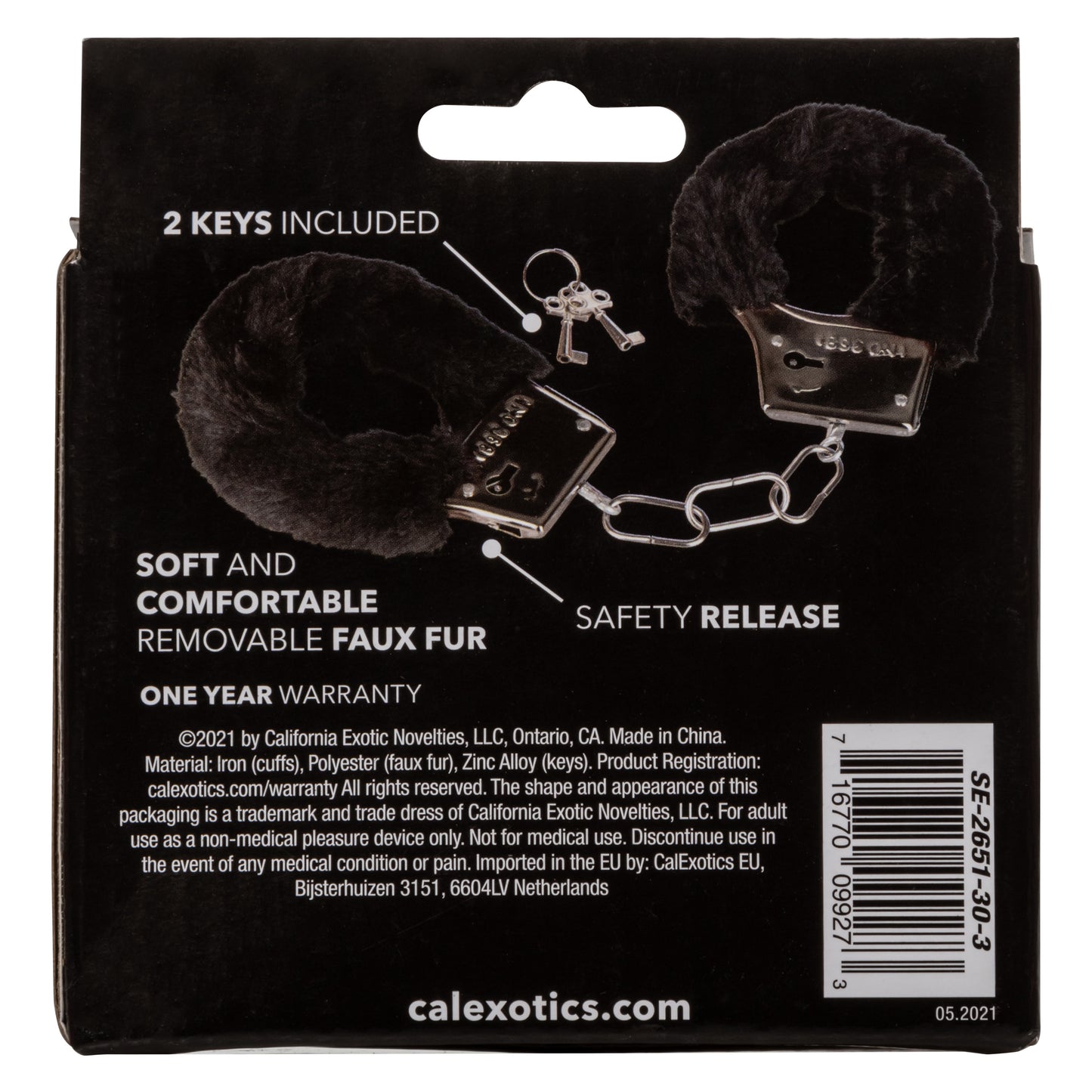 Playful Furry Cuffs Black